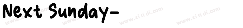 Next Sunday字体转换